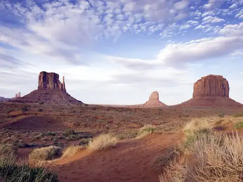 Red sandstone buttes of Monument Valley, Arizona